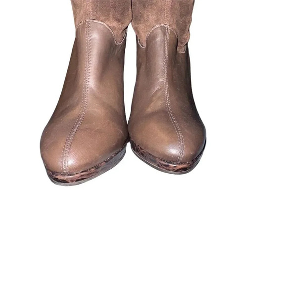 - Giani Bini Women's Brown knee high Suede leg  Boots Size 8.5 Pointed Toe - Picture 12 of 14